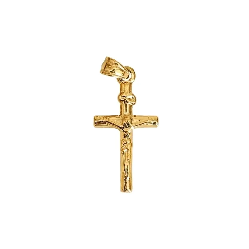 1 Piece 14 * 22mm 17 * 25mm 18 * 31mm 304 Stainless Steel Zircon 18K Gold Plated Cross Polished Pendant