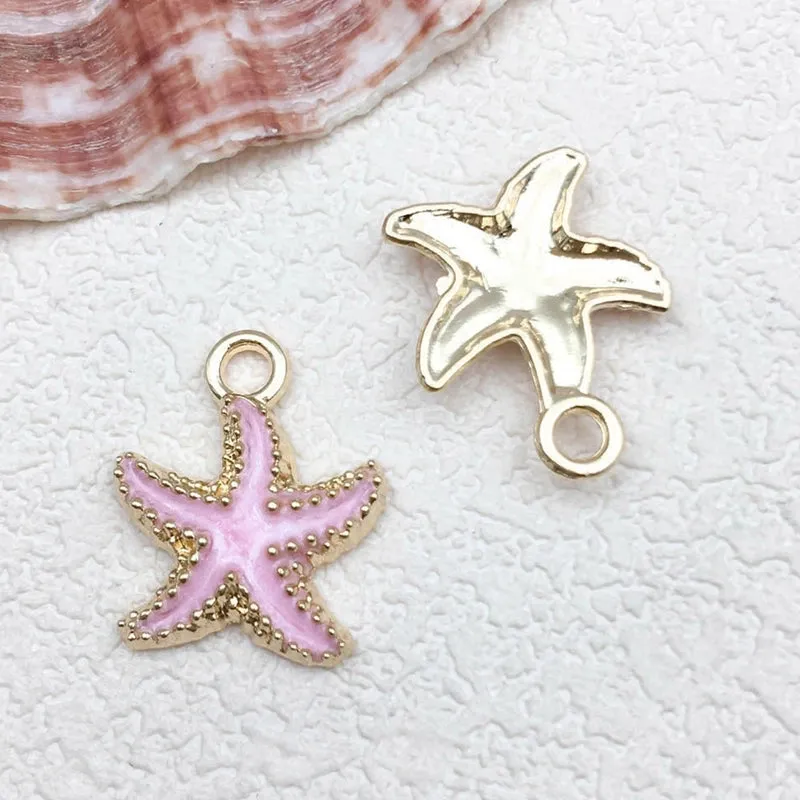 1 Piece Alloy Starfish Hippocampus Shell Pendant