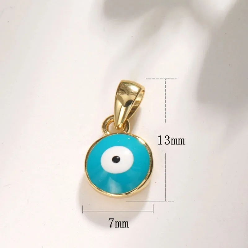 1 Piece Ig Style Simple Style Devil's Eye Copper Enamel Plating Inlay Jewelry Accessories