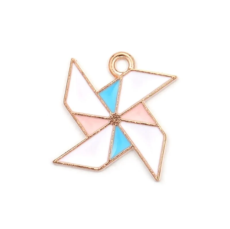 1 Piece Simple Style Clouds Rainbow Windmill Zinc Alloy Enamel Jewelry Accessories