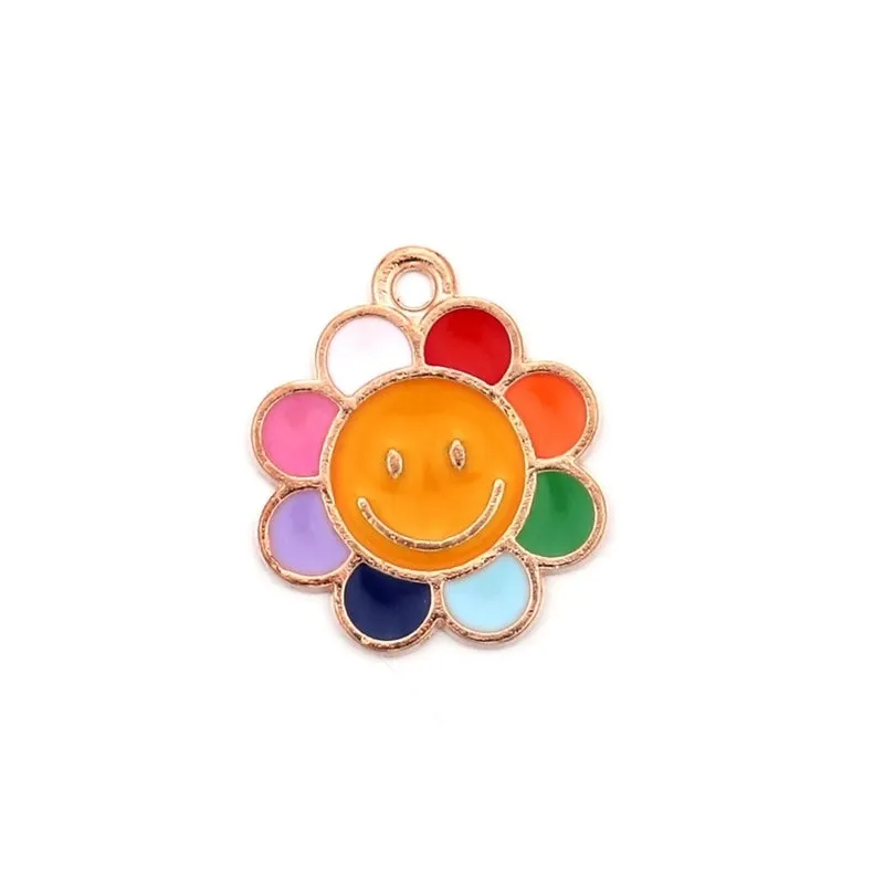 1 Piece Simple Style Clouds Rainbow Windmill Zinc Alloy Enamel Jewelry Accessories