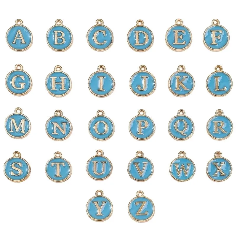 1 Set Simple Style Letter Metal Enamel Pendant Jewelry Accessories