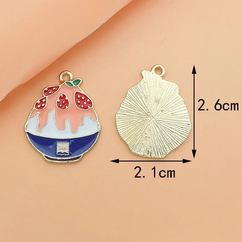 10 PCS/Package Alloy Color Block Pendant