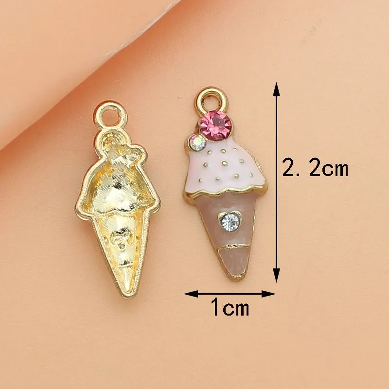 10 PCS/Package Alloy Color Block Pendant