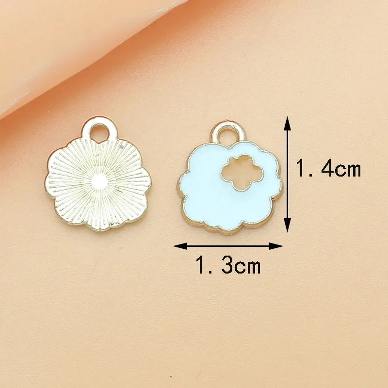 10 PCS/Package Alloy Color Block Pendant