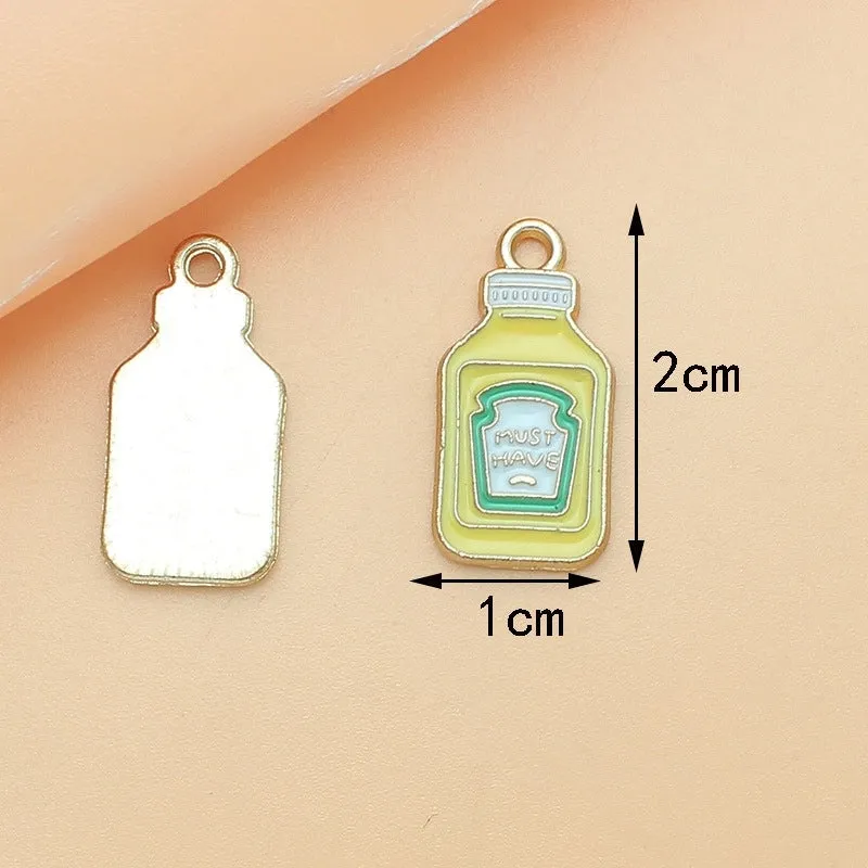 10 PCS/Package Alloy Color Block Pendant