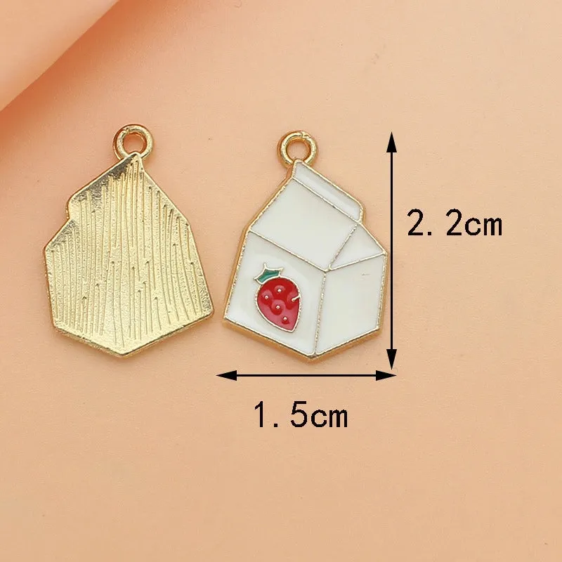 10 PCS/Package Alloy Color Block Pendant