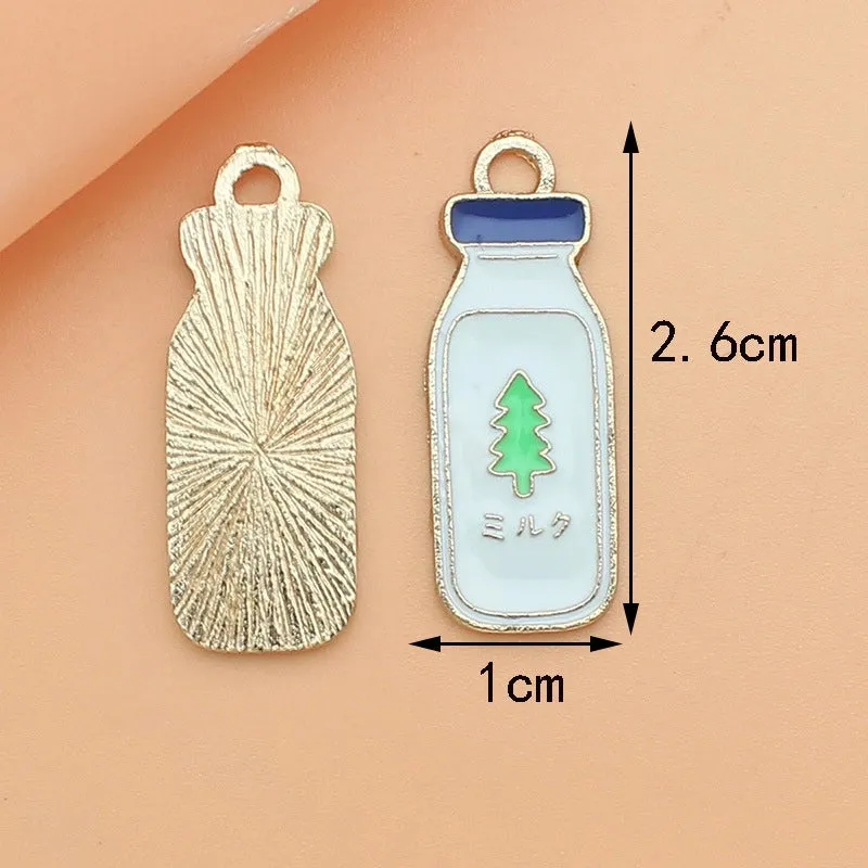 10 PCS/Package Alloy Color Block Pendant