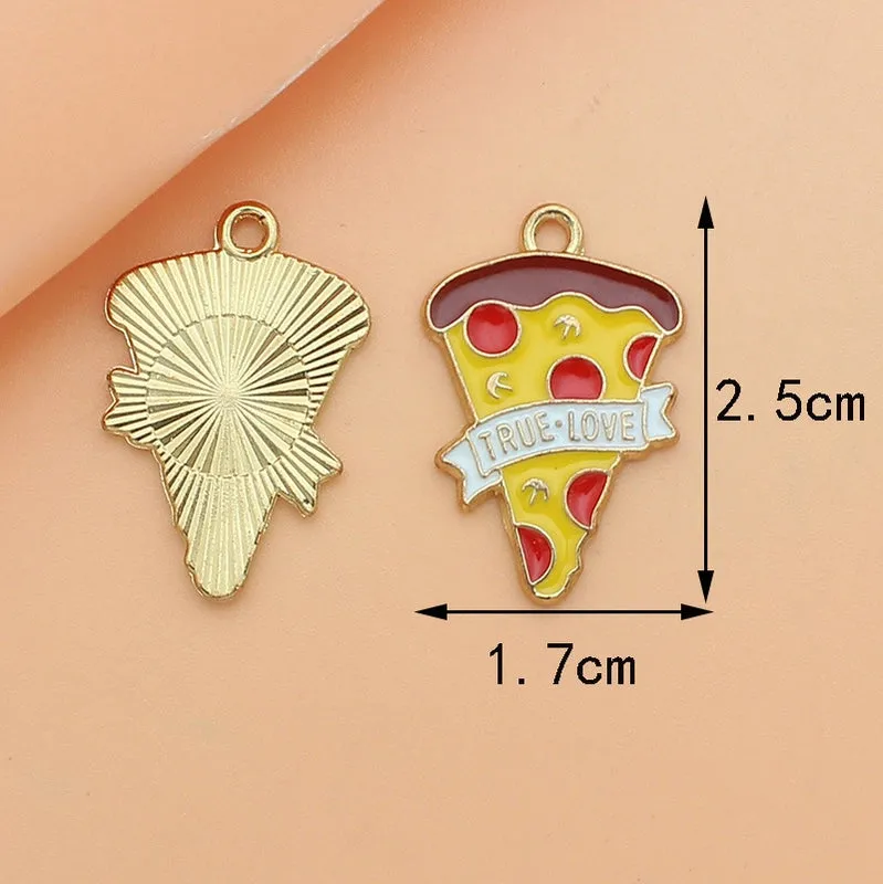 10 PCS/Package Alloy Color Block Pendant