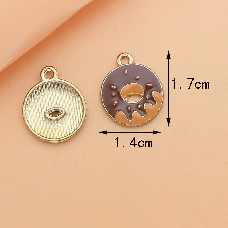 10 PCS/Package Alloy Color Block Pendant