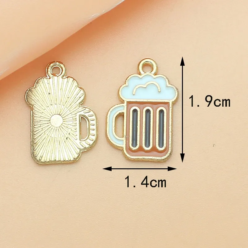 10 PCS/Package Alloy Color Block Pendant