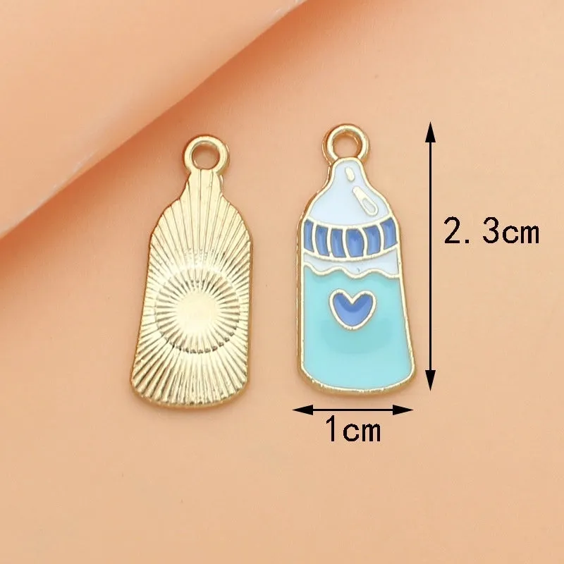 10 PCS/Package Alloy Color Block Pendant