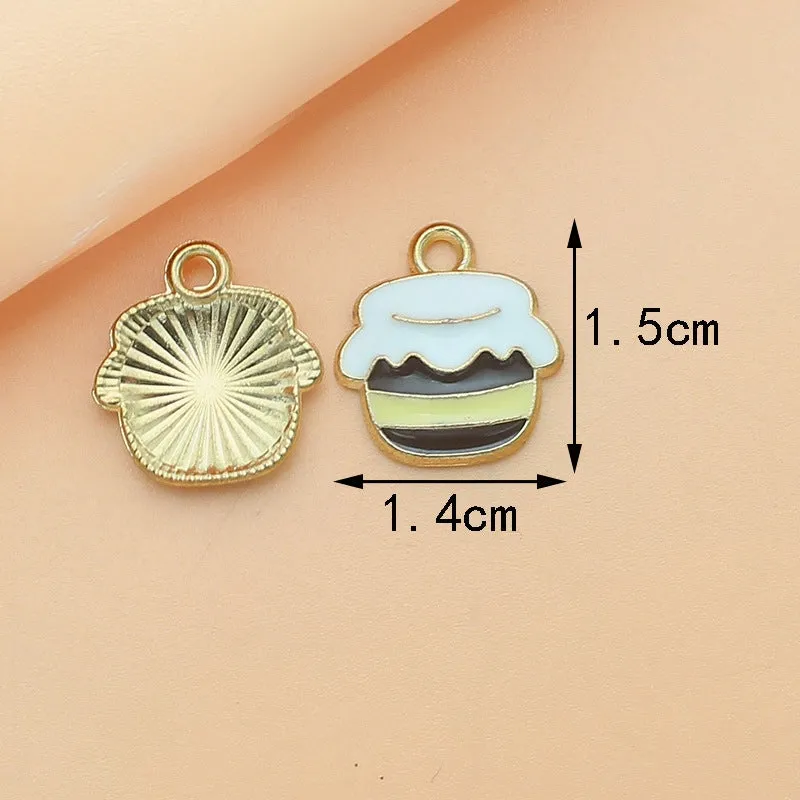 10 PCS/Package Alloy Color Block Pendant