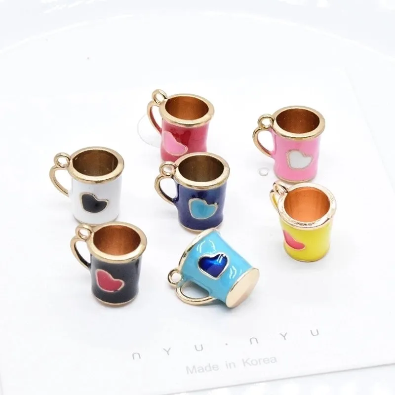 10 Pieces Alloy Color Block Pendant