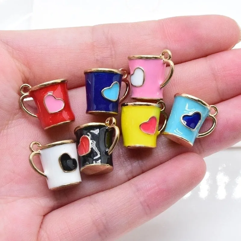 10 Pieces Alloy Color Block Pendant