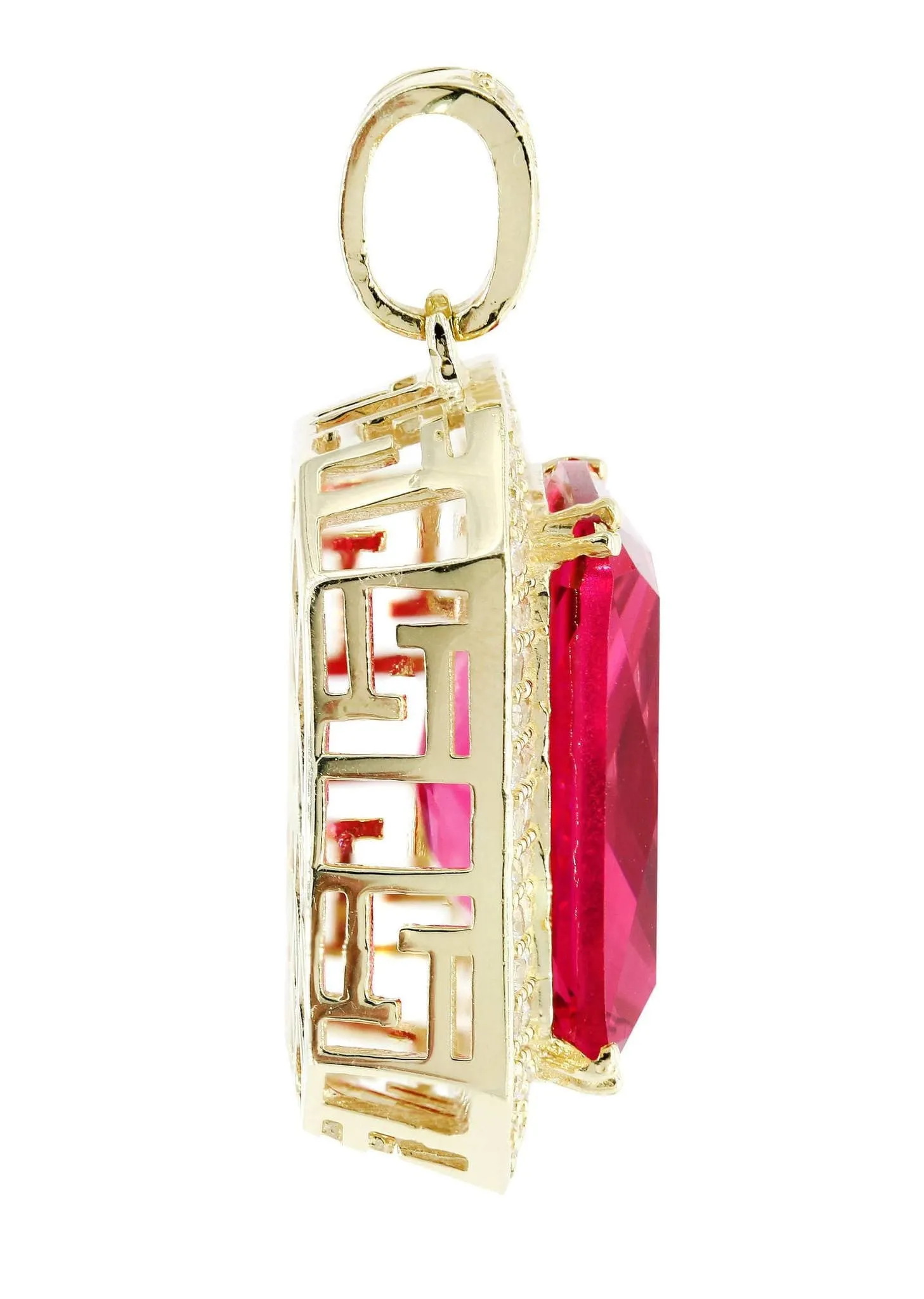 10K Gold Ruby Pendant  |  14 Grams