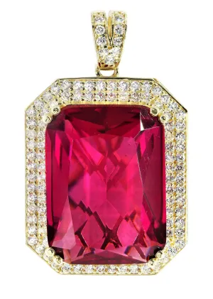 10K Gold Ruby Pendant  |  14.3 Grams