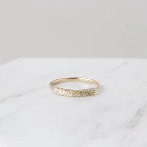 14K Diamond Dusted Narrow Ring