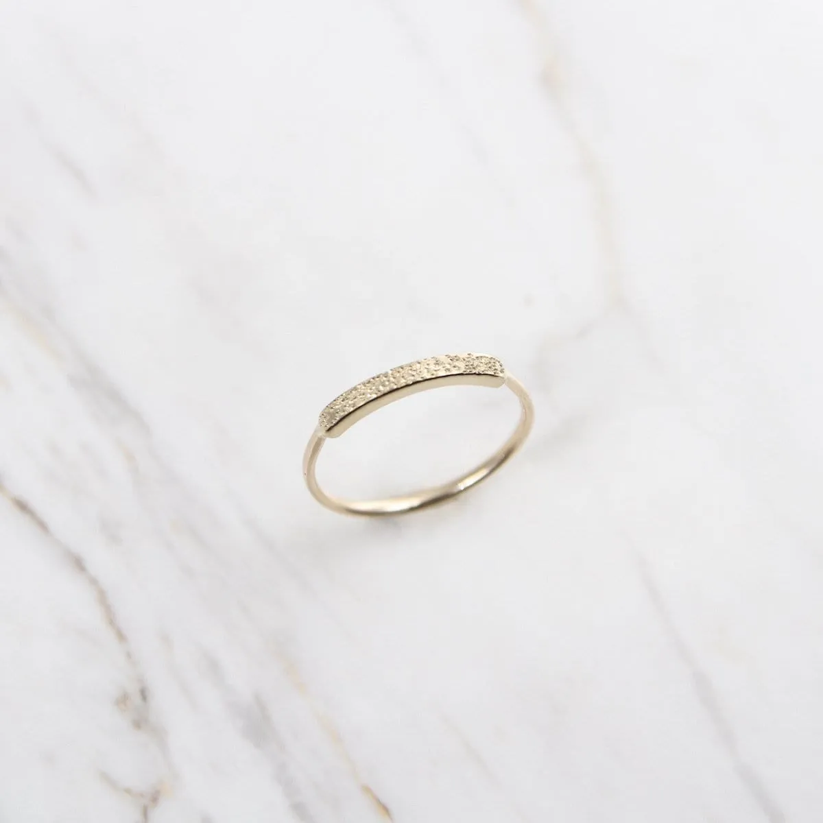 14K Diamond Dusted Narrow Ring