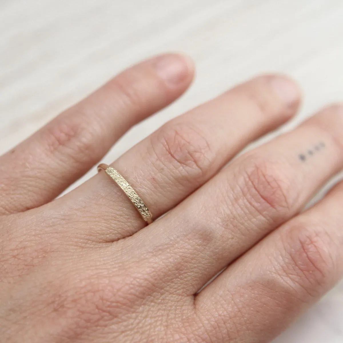 14K Diamond Dusted Narrow Ring