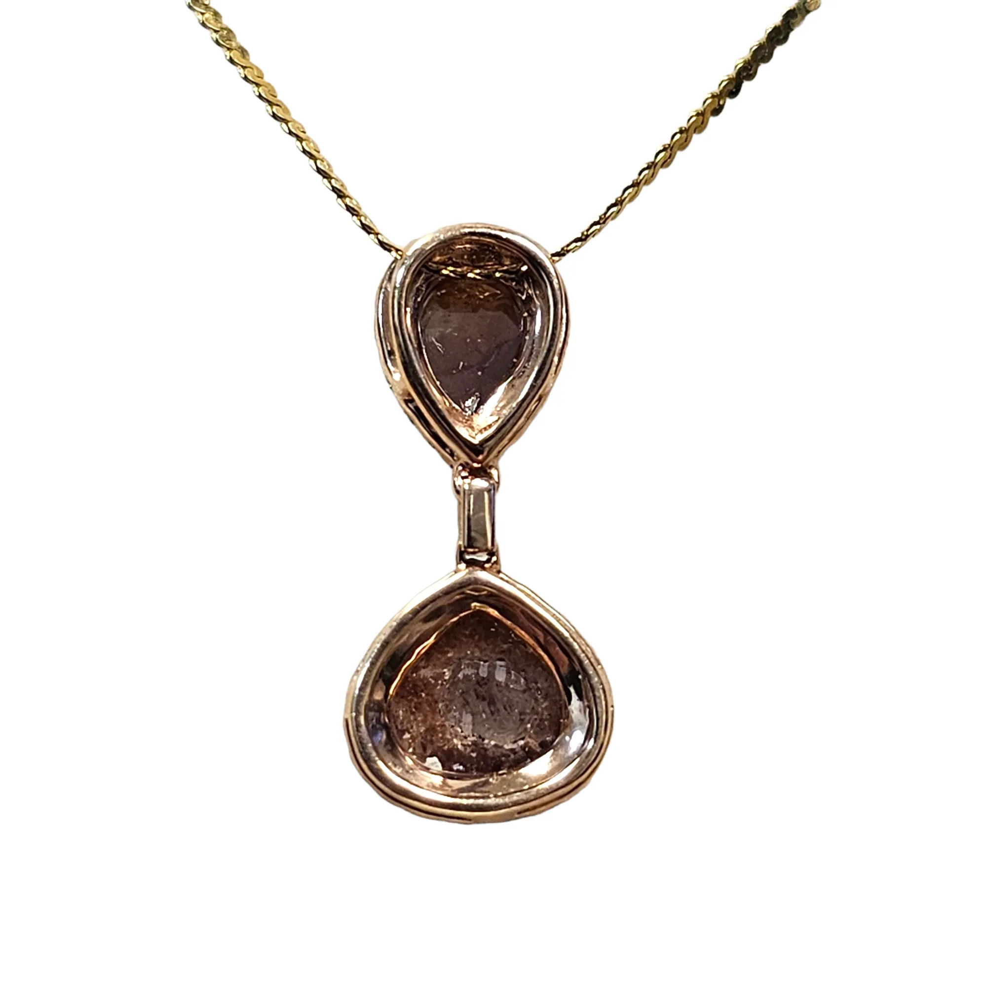 14Kt Rose Gold Rough Diamond Pendant