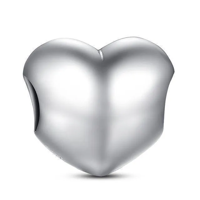 27 Styles of Hearts - 100% Authentic 925 Sterling Silver Charm Beads,  Fits Pan Charm Bracelets