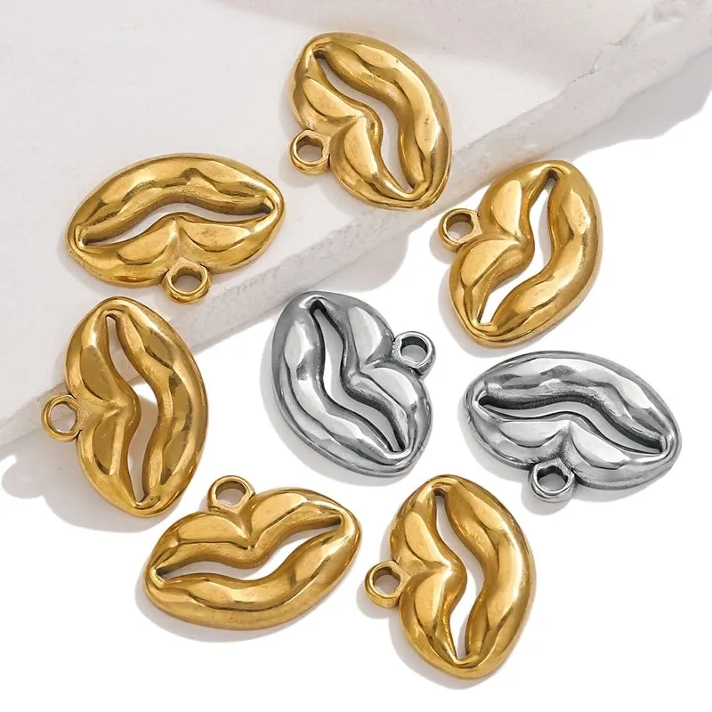 5 Pieces 304 Stainless Steel Lips Pendant