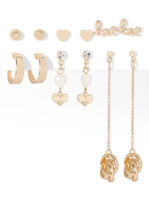 6-Piece Hoop, Drop & Post Earring Set