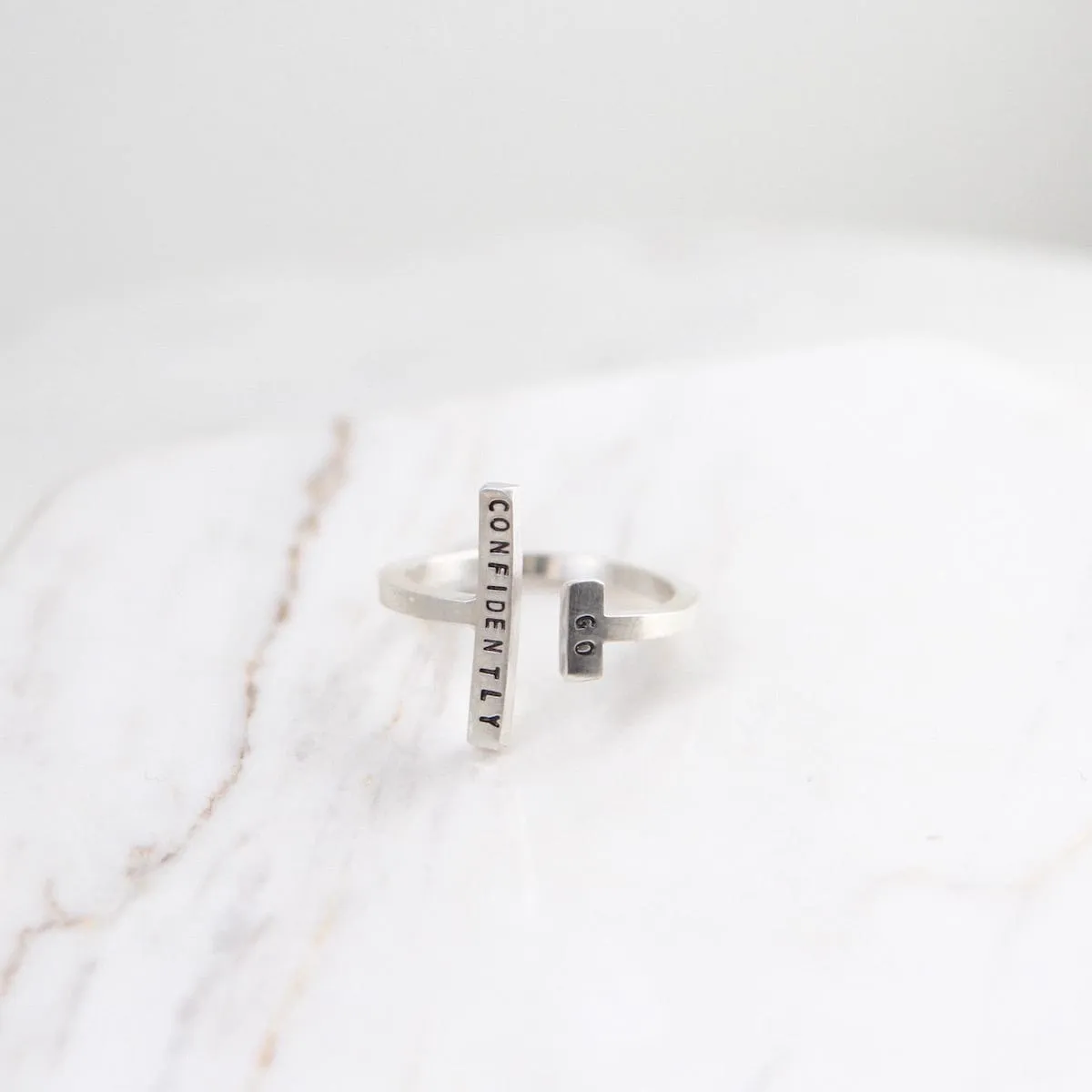 Adjustable Ring - "Go Confidently"