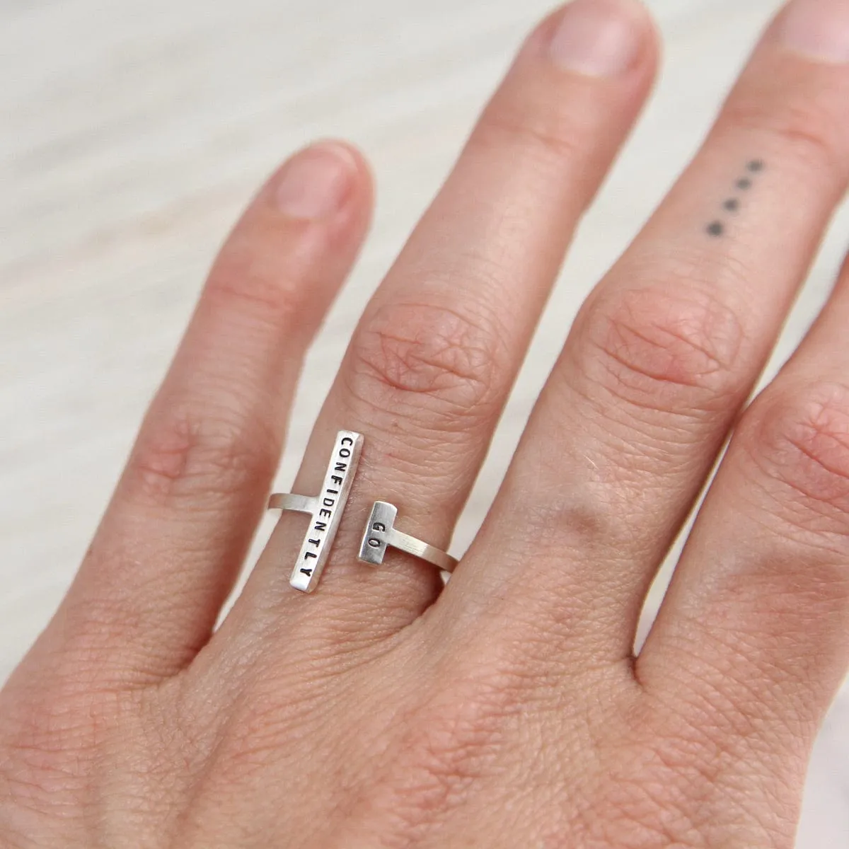 Adjustable Ring - "Go Confidently"