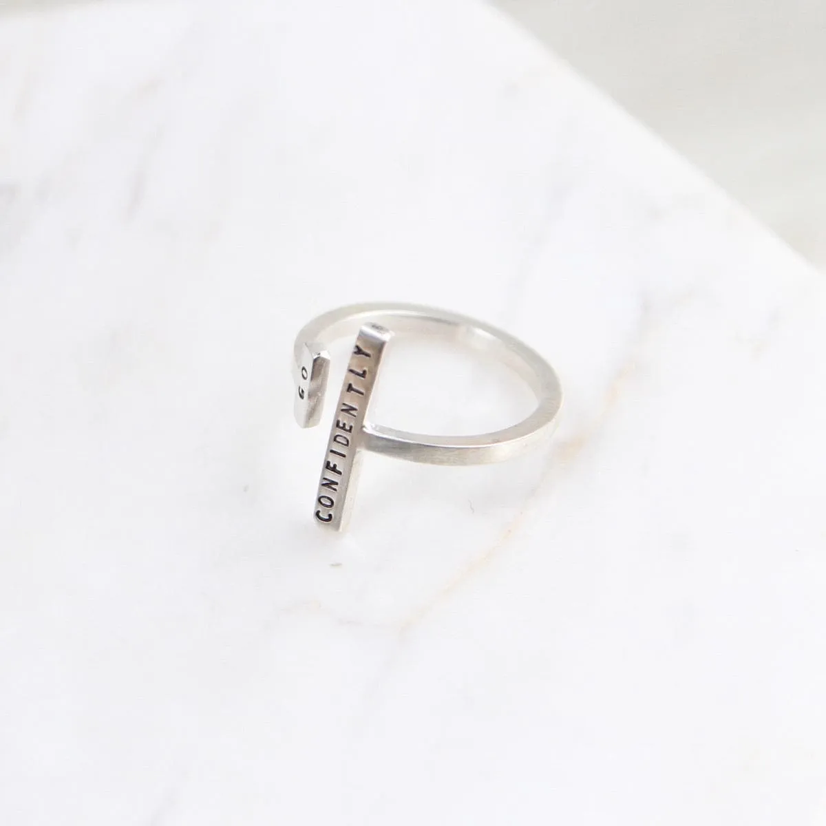 Adjustable Ring - "Go Confidently"