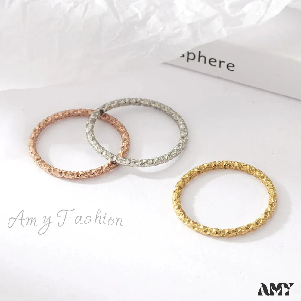 Amy Fashion - Custom Design Simple Three Pcs A Set Rings