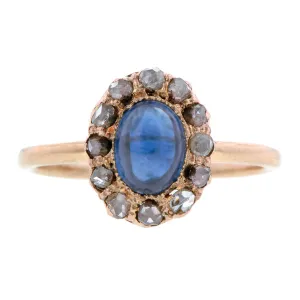 Antique Sapphire & Diamond Ring