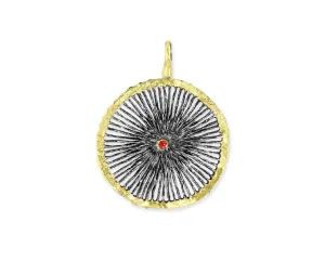 Apostolos Round Radiant Pendant with Ruby