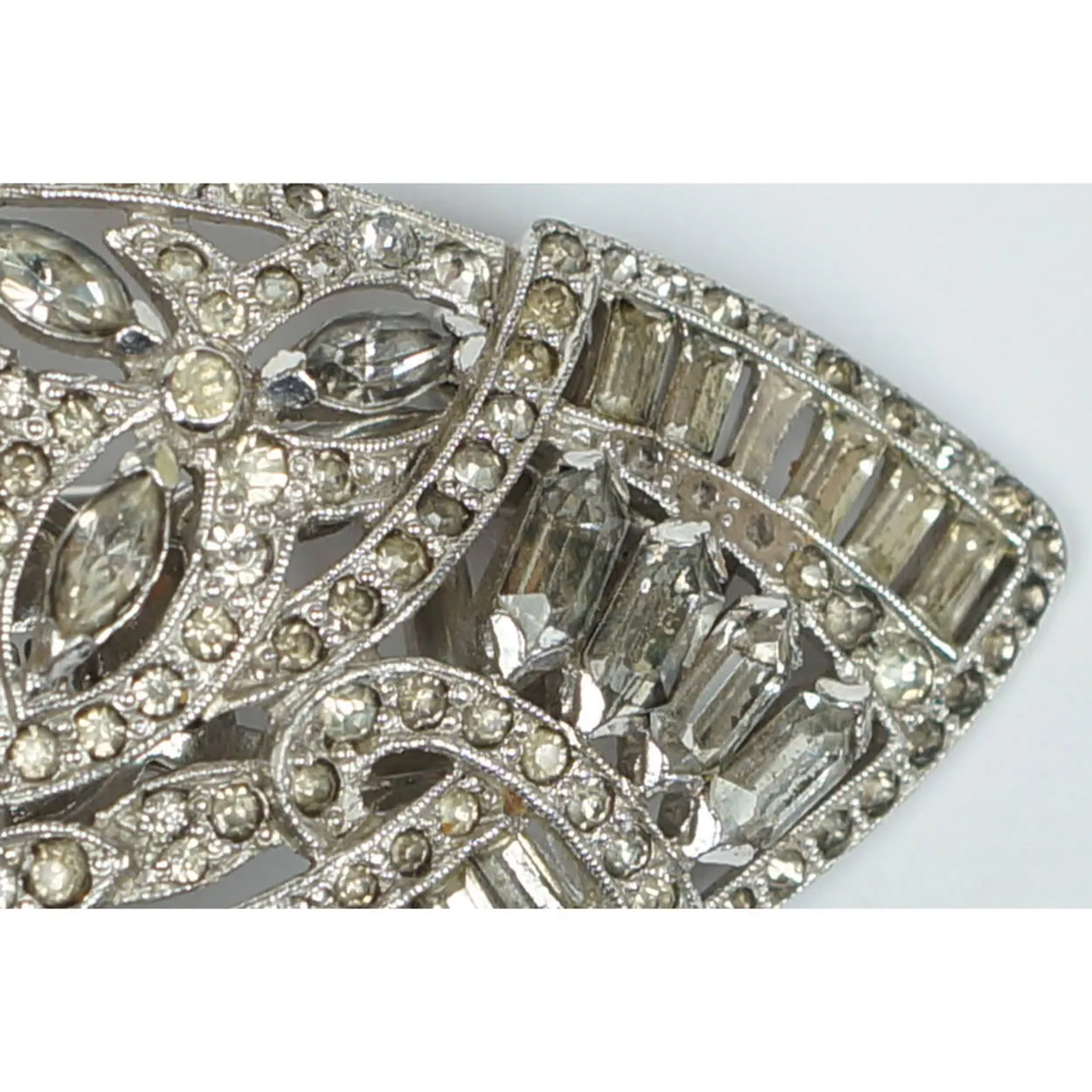 Art Deco 1930s Canadian Coro Duette Dress Clips Brooch w Rhinestones 1935