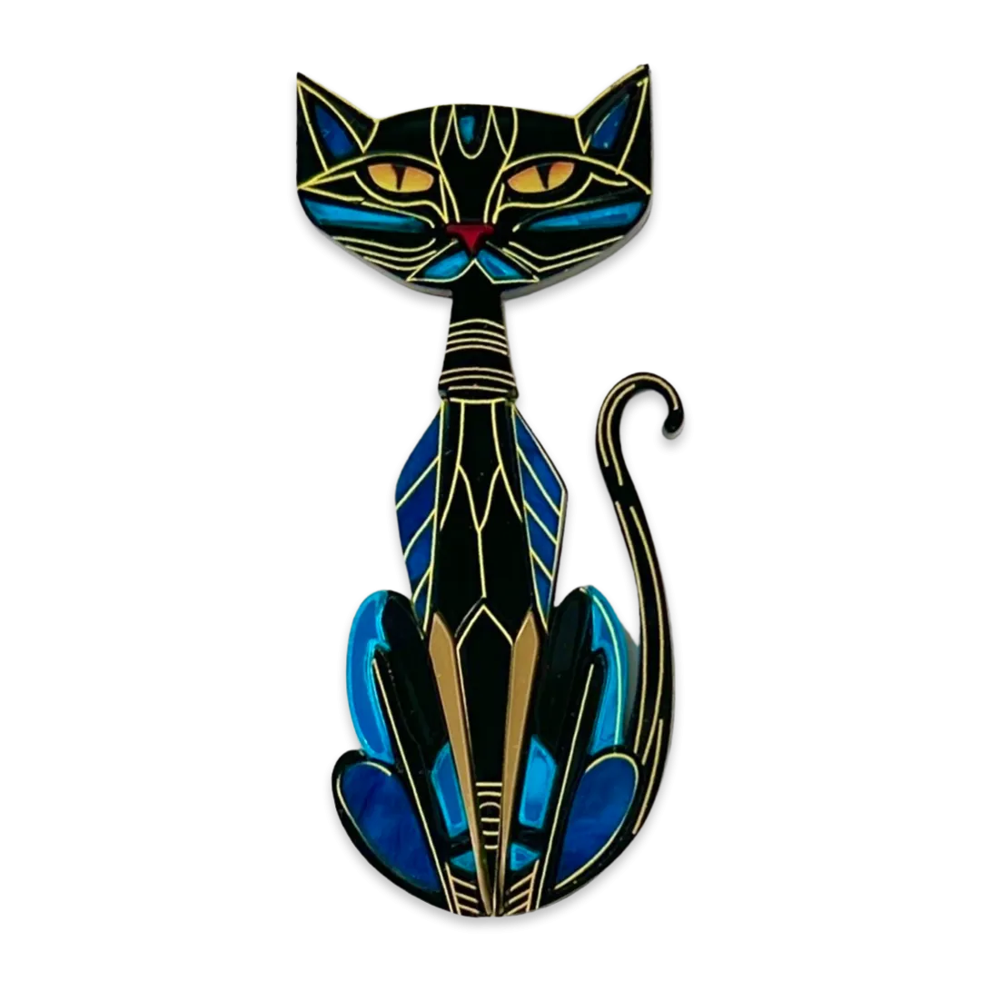 Art Deco cat Borris - brooch