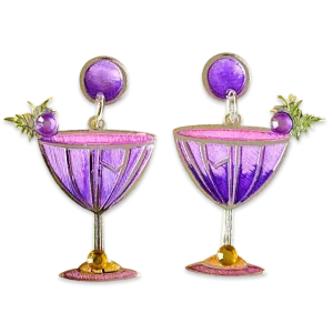 Art deco Purple Rain - Earrings