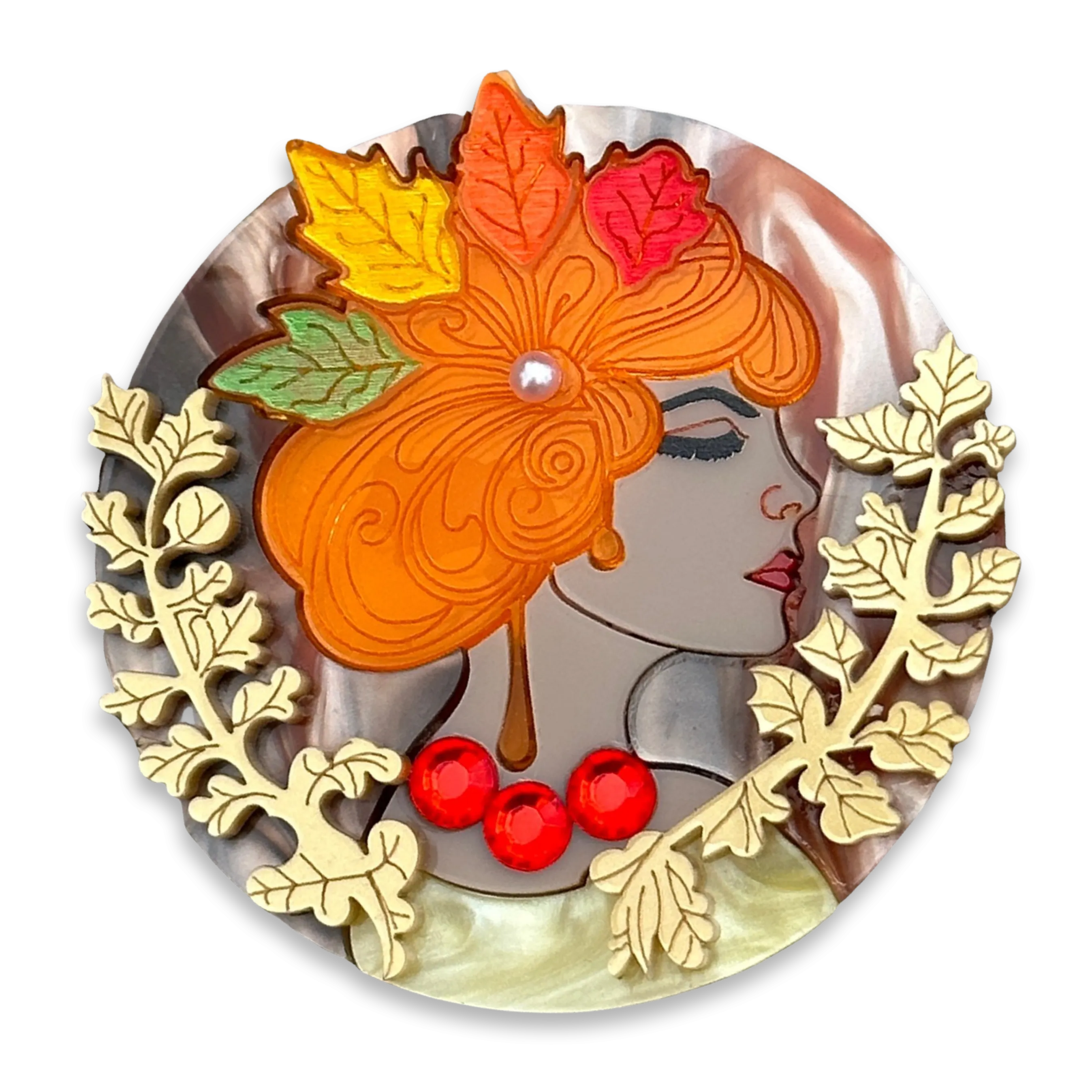 Autumn Art Deco Muse 🍁 - Broochi