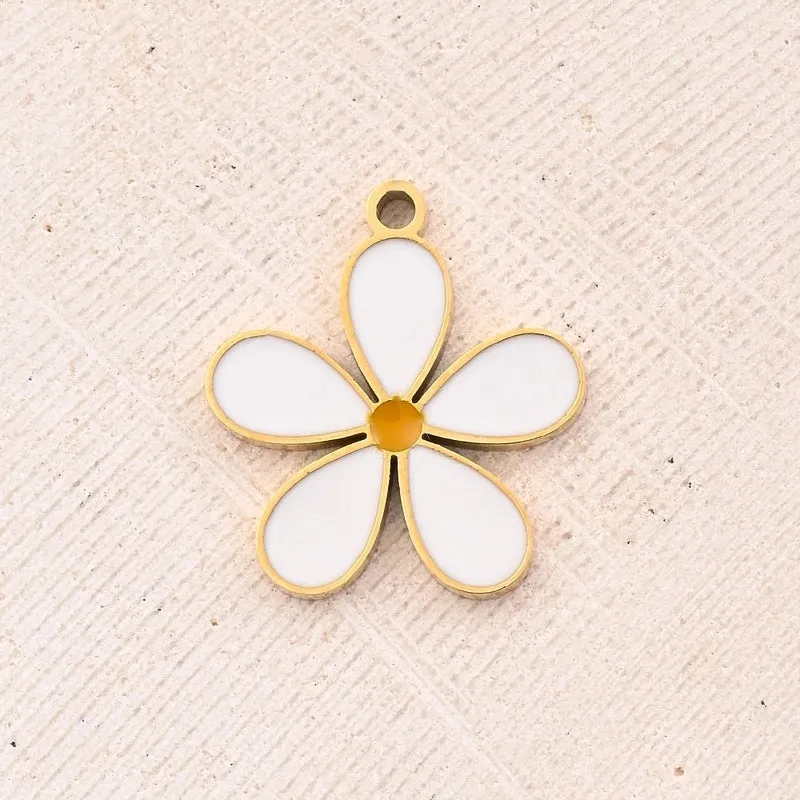 Best Seller In Europe And America DIY Ornament Accessories Oil-Spot Glaze Flowers Pendant