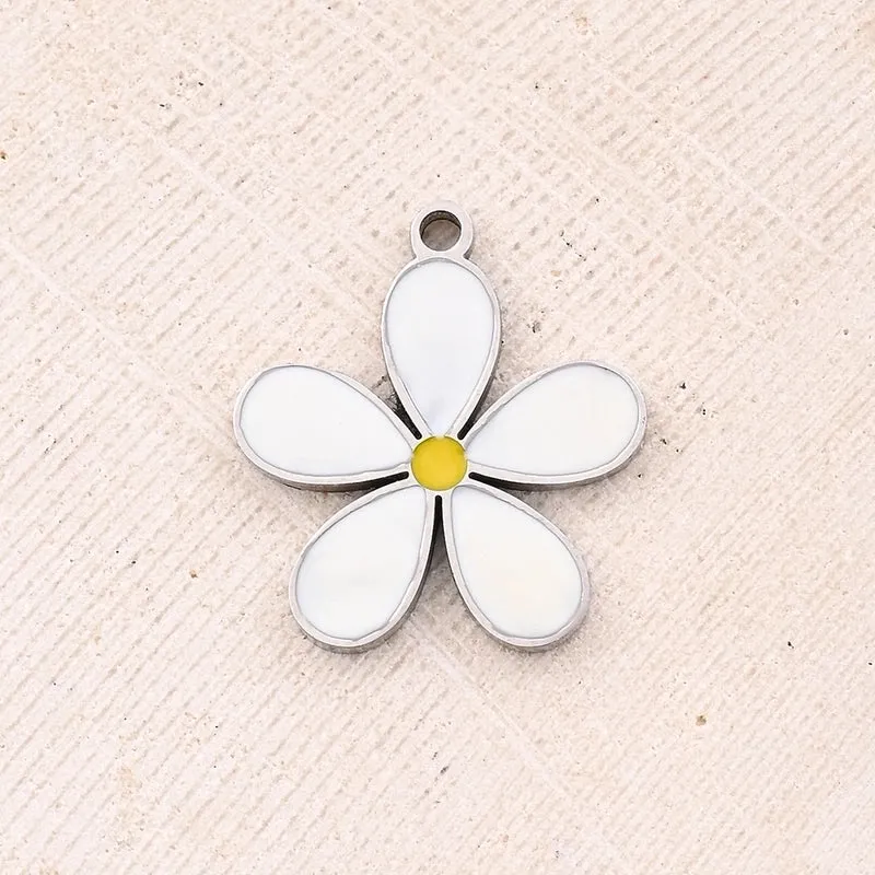 Best Seller In Europe And America DIY Ornament Accessories Oil-Spot Glaze Flowers Pendant