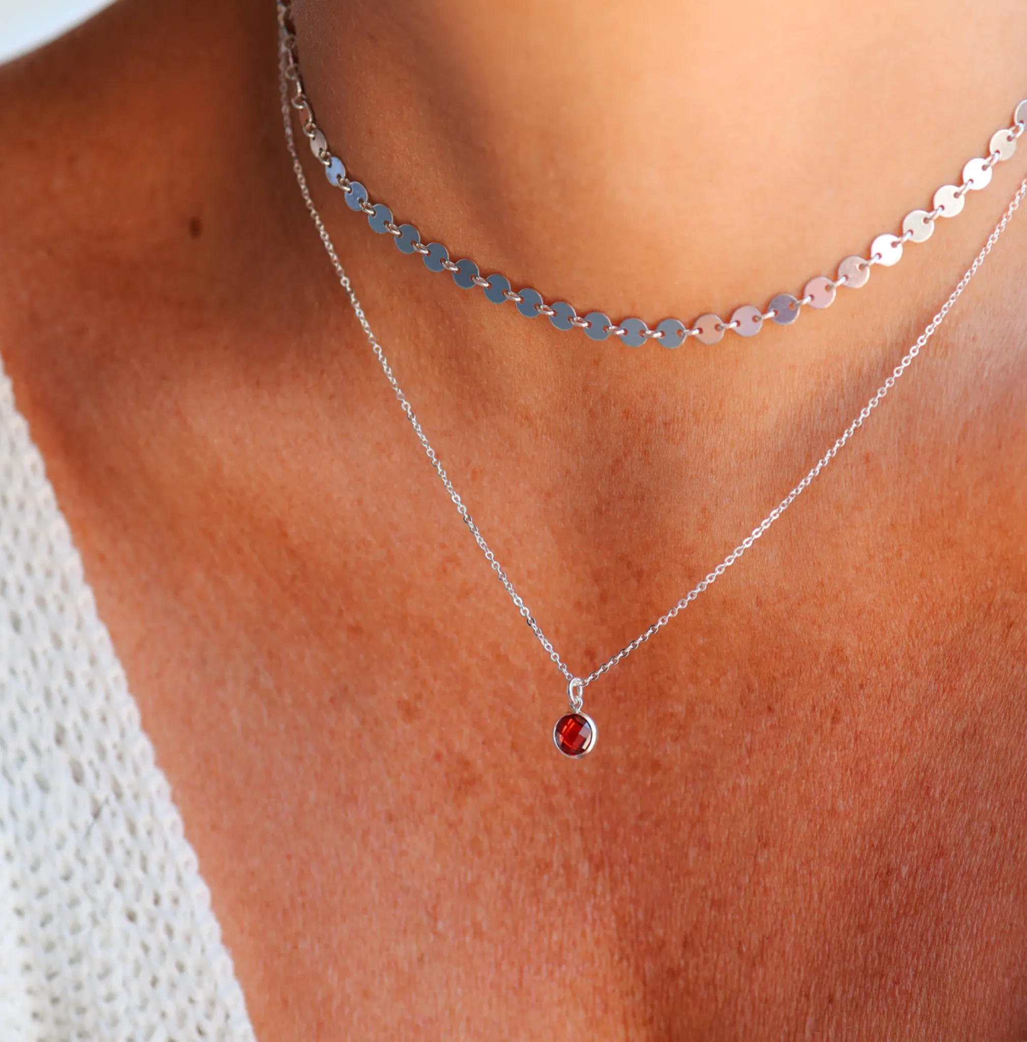 Birthstone Drop Necklace • July