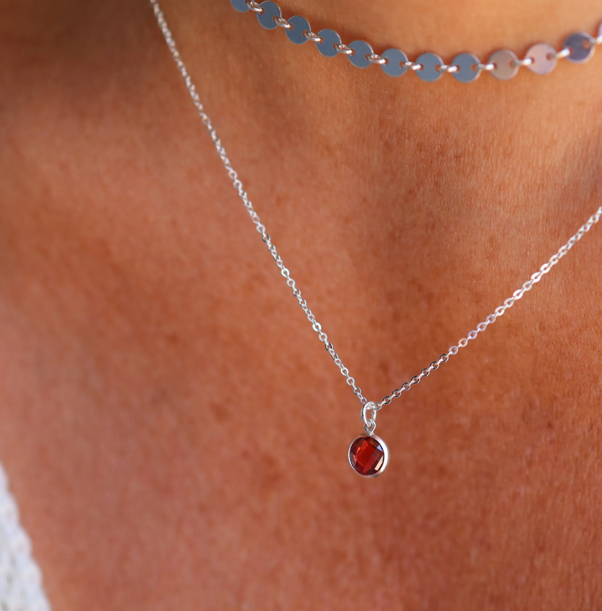 Birthstone Drop Necklace • July