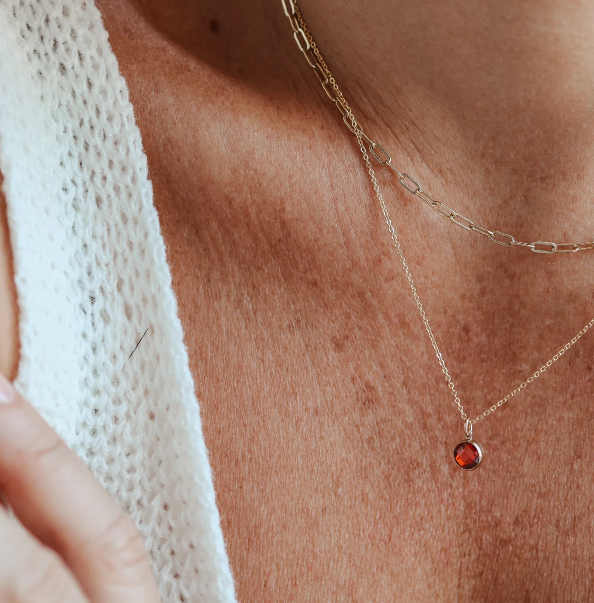 Birthstone Drop Necklace • July