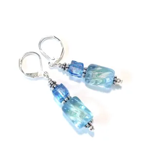 Blue Ice Sterling Silver Earrings