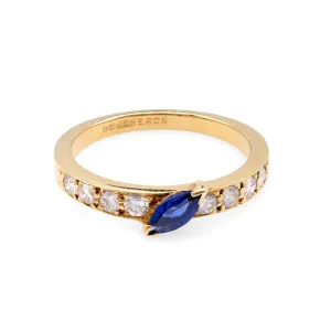 Boucheron Paris Sapphire Diamond Yellow Gold Ring