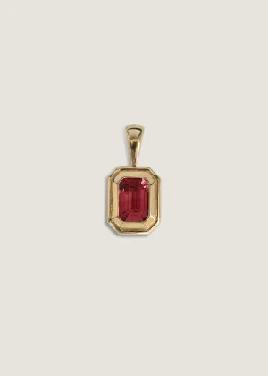 Brooklyn Emerald Cut Pendant Ruby