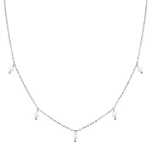 Cinque Pearl Chain Necklace Silver