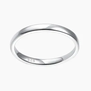 Classic 925 Sterling Silver High Polish Ring