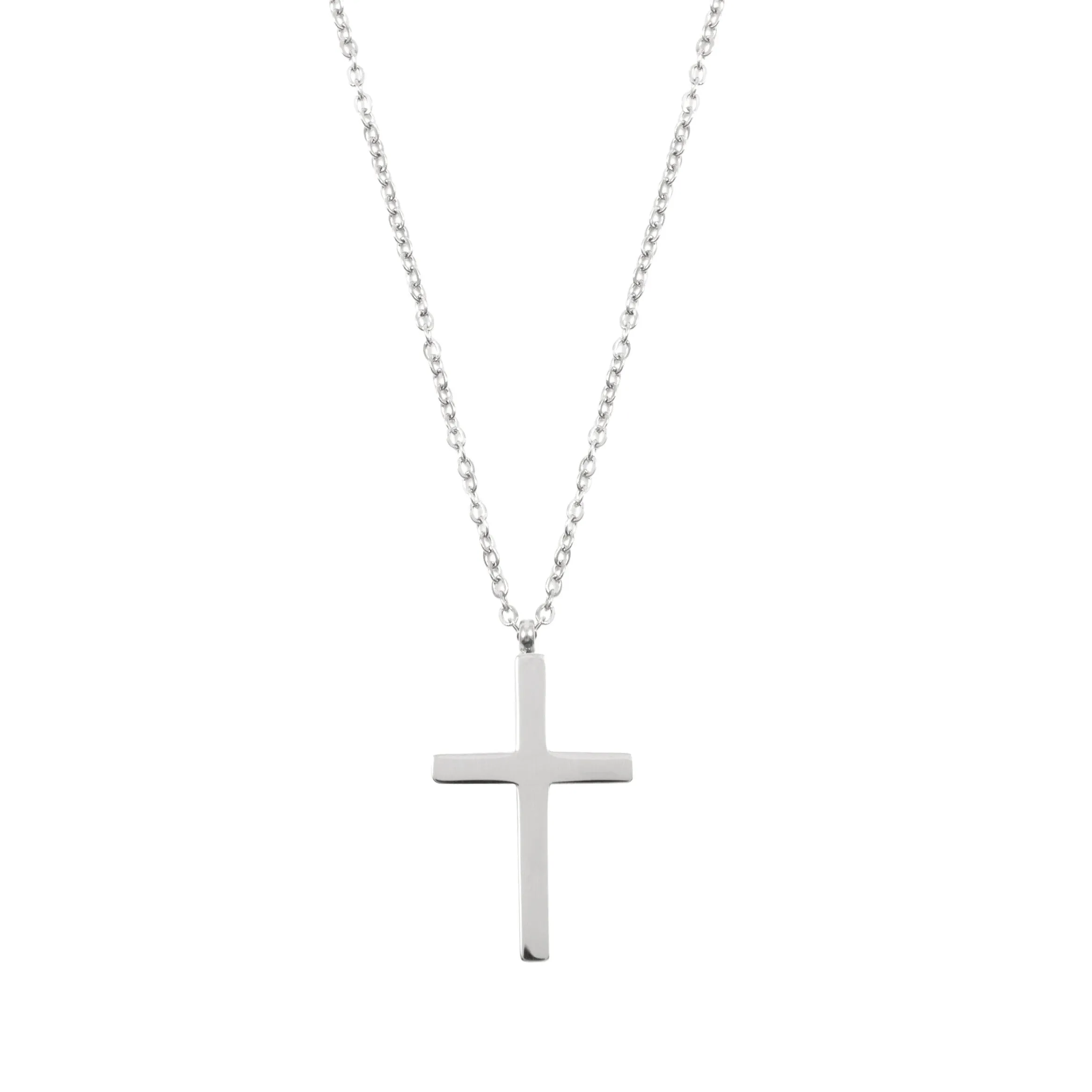 Cross Pendant Necklace Silver