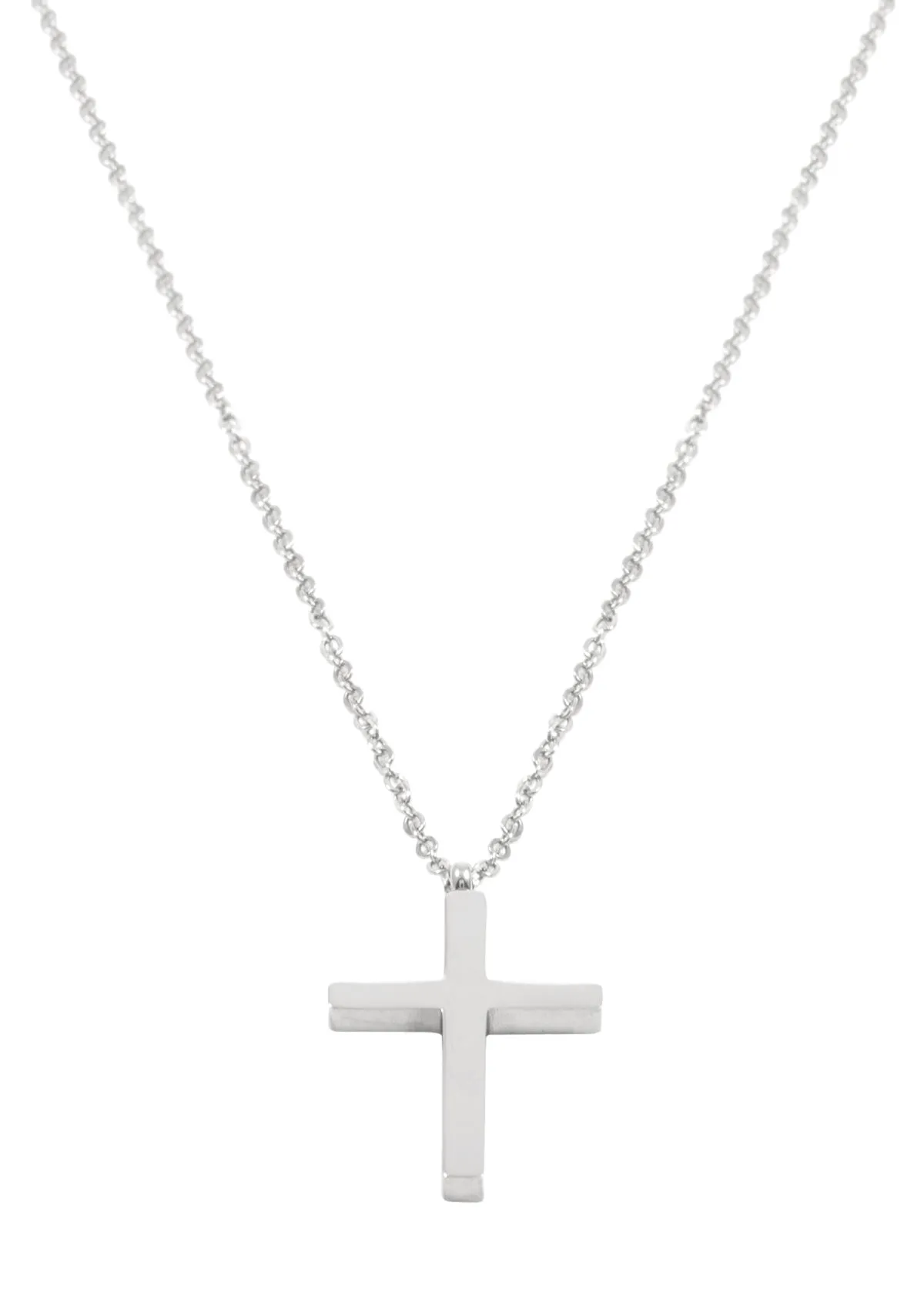 Cross Pendant Necklace Silver